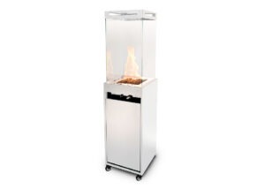 Lighthouse White gas fire column - fire column heater