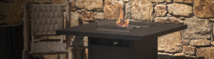 Square Table - outdoor garden fire table