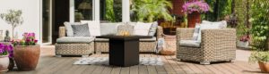 Square Table - garden fire table
