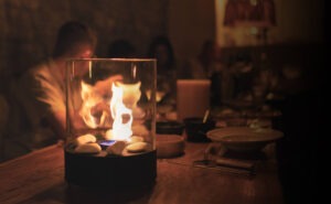 Chantico bio ethanol table top fire