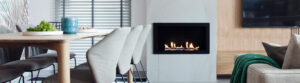 ventless fireplace with casing