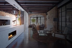 Pure Flame built in fireplace