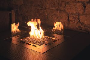 Square Table - outdoor fire table