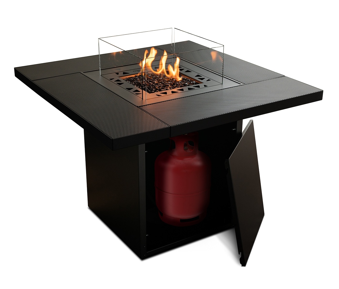 square tabletop fire pit