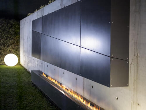 Linear Outdoor Gas Fireplace